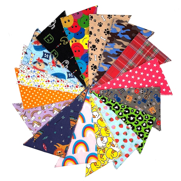 128 (64S & 64M) Tieback Dog Grooming / Groomers Bandanas Bulk