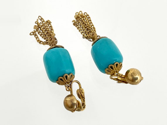 Vintage Tassel Earrings Alice Caviness Turquoise … - image 7