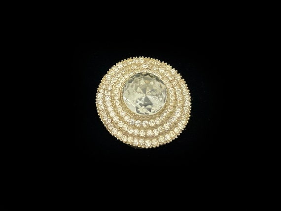 Vintage Brooch Crystal Rhinestone Swarovski  Pin … - image 1