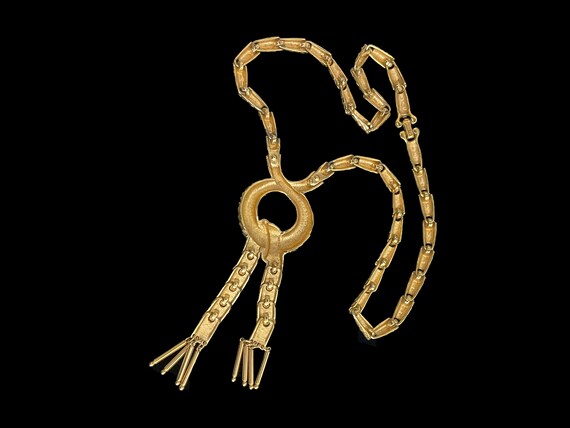 Monet Necklace Pendant Intermezzo Gold Tone Snake… - image 7