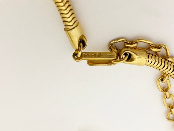 Crown Trifari Pendant Necklace Massive Modernist … - image 10