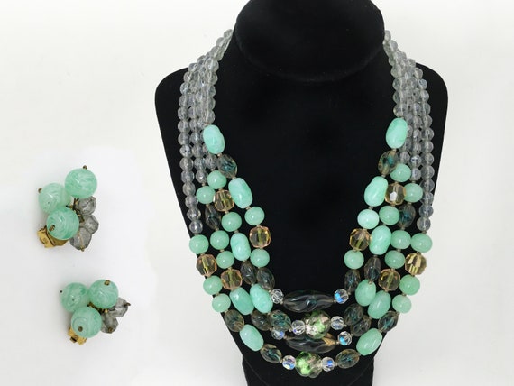 Bijoux Elfe Italy Necklace Earrings Demi Parure F… - image 3