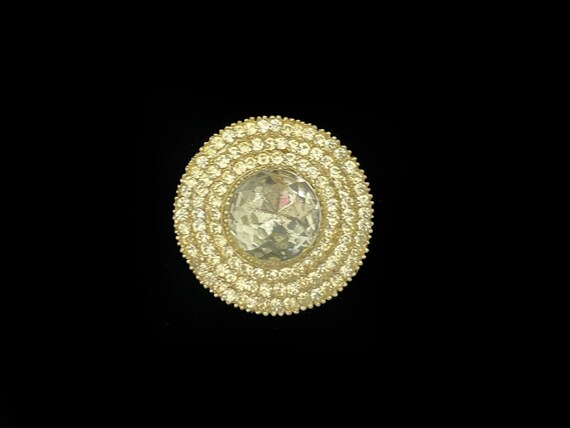 Vintage Brooch Crystal Rhinestone Swarovski  Pin … - image 2