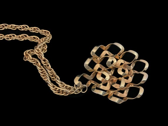 Modernist Pendant Statement Large Scale Vintage 1… - image 5