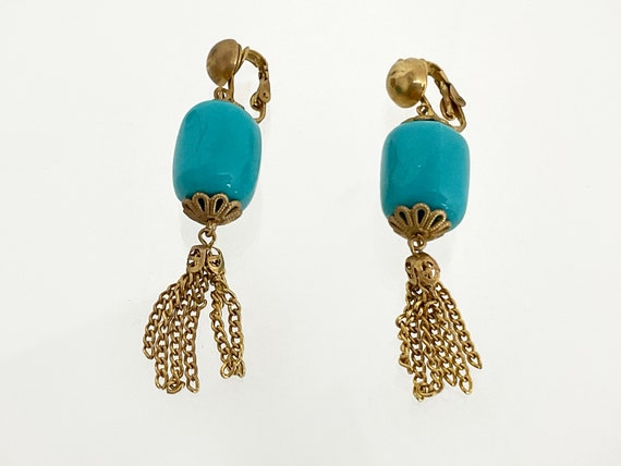 Vintage Tassel Earrings Alice Caviness Turquoise … - image 5