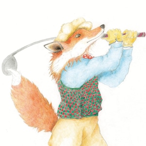 VOLPE CHE GIOCA A GOLF