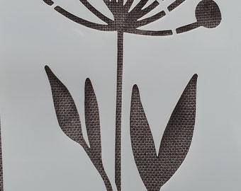 Wild flower allium botanical stencil for crafting and furniture decoration reusable stencil free post