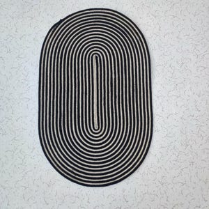 Handmade Cotton Oval Bath Mat: Ultra Absorbent, Machine Washable