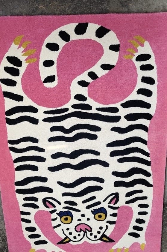 Rugs-Tiger Rug-Tibetan Tiger Mat-Multi Colour Rug -Custom Size Rug- Creative Pattern Carpet- Living Room Rug-Bedroom Rug- Christmas gifts