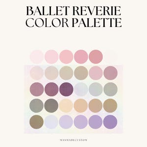 Ballet Reverie Procreate Color Palette | 30 Soft Romantic Shades for Digital Art  Blush Pink Balletcore Pastels |Procreate Swatches Download