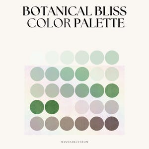 Botanical Bliss – Procreate Color Palette | 30 Earthy Green & Neutral Swatches for Digital Art | Instant Download for Procreate