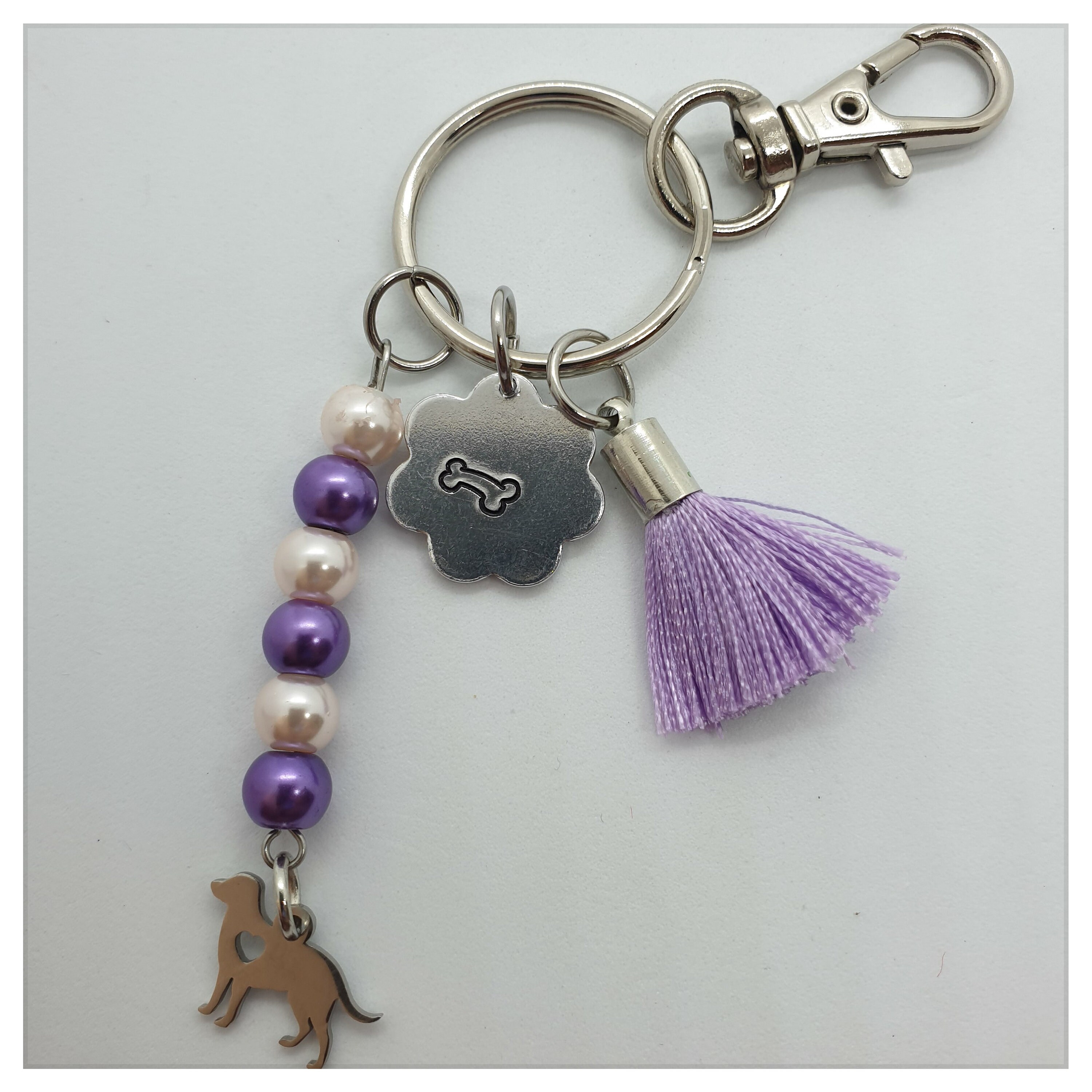 Handmade Bag Charm / Keyring With Beads Tassel and Charms Etsy UK