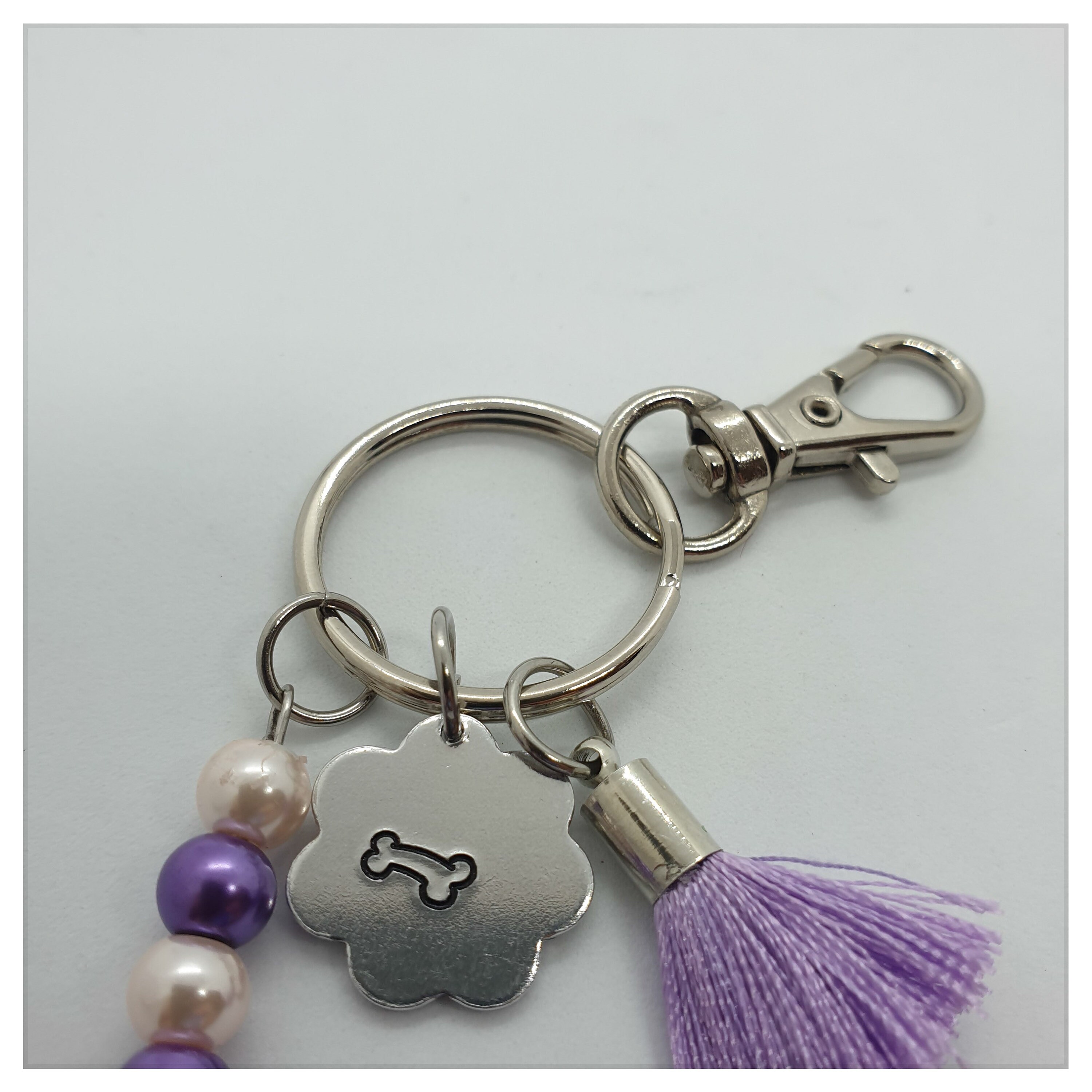 Handmade Bag Charm / Keyring With Beads Tassel and Charms Etsy UK