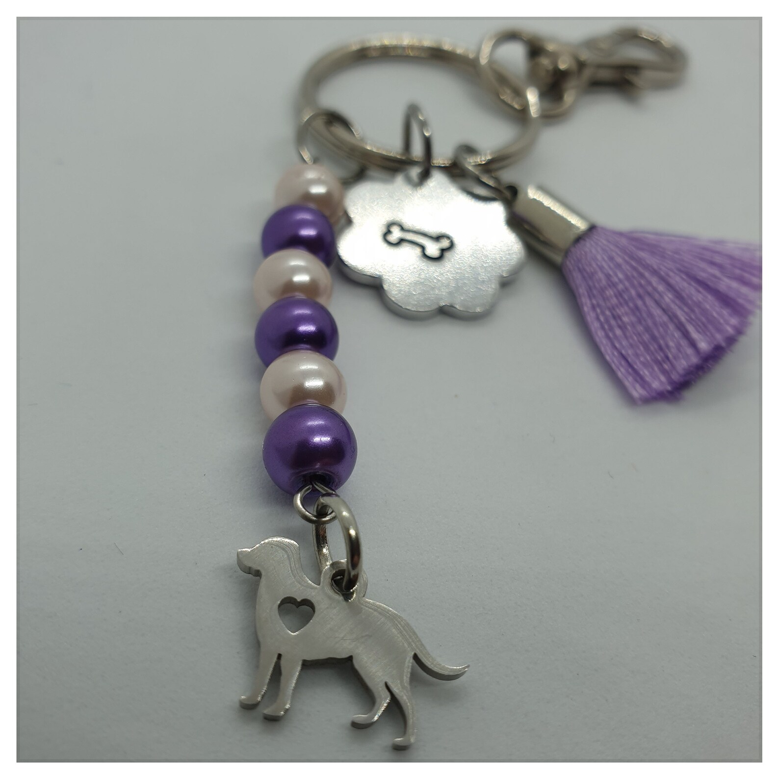 Handmade Bag Charm / Keyring With Beads Tassel and Charms Etsy UK