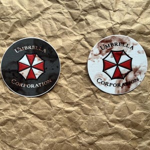 Resident Evil Umbrella Corp Vinyl Sticker: Hand-Drawn Video Game Decal