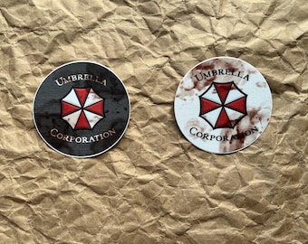 Resident Evil Umbrella Corp Vinyl Sticker: Handgezeichneter Videospiel-Aufkleber