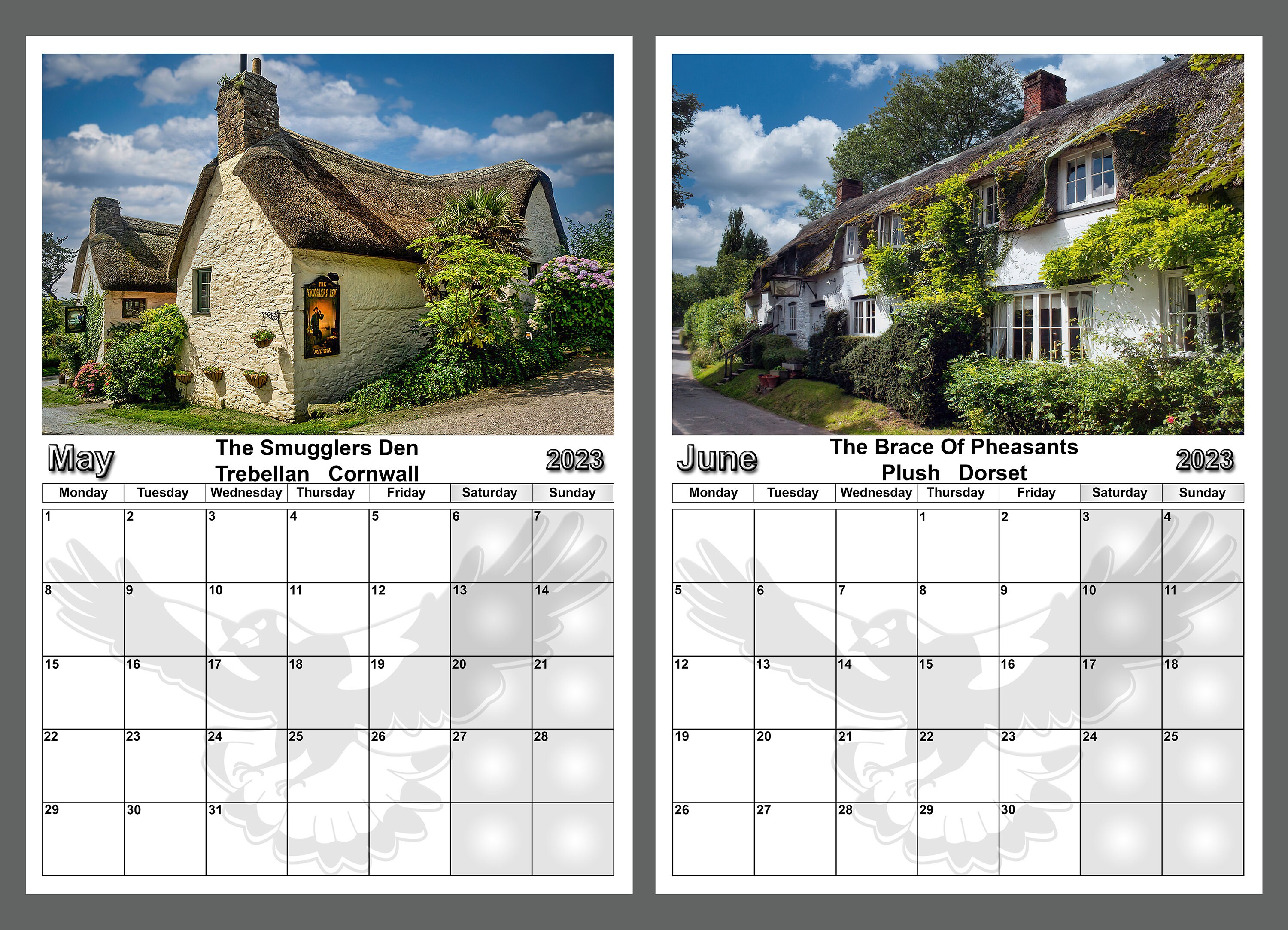 Calendar 2023 Yearly Calendar English Thatched Pubs 14 Full - Etsy UK Calendar 2023 Yearly Calendar English Thatched Pubs 14 Full - Etsy UK