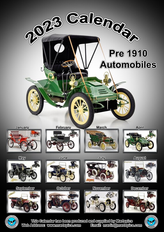 Calendrier Automobile 2023 Calendar 2023 Pre 1910 Vintage / Classic Automobiles Twelve | Etsy