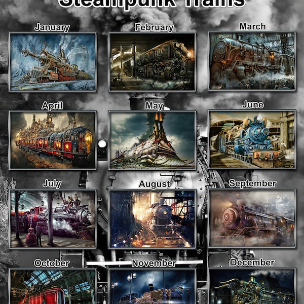 2024 Steampunk Calendar Etsy