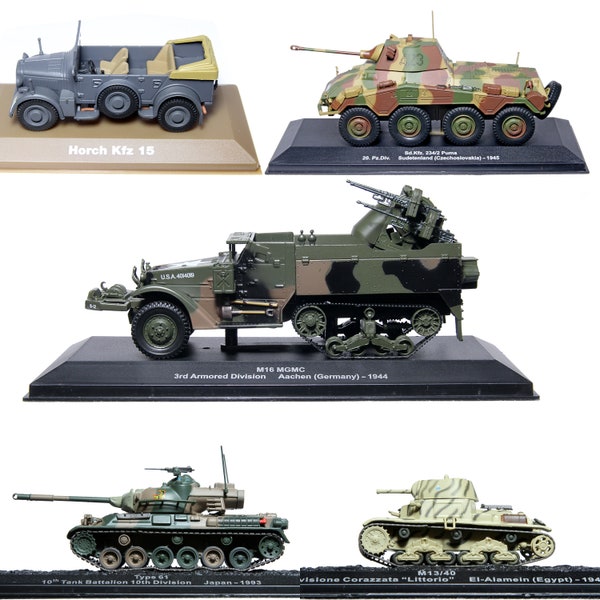 1:43 Scale Diecast Military Vehicle Armoured Vehicle Tank Model Selection Atlas Editions And Eaglemoss 5 Different Vehicles To Choose From