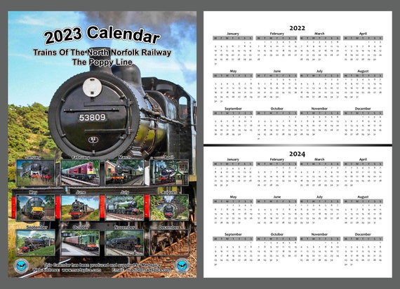 Calendrier Trains 2023 Calendar 2023 Featuring Trains Of The North Norfolk Railway | Etsy India