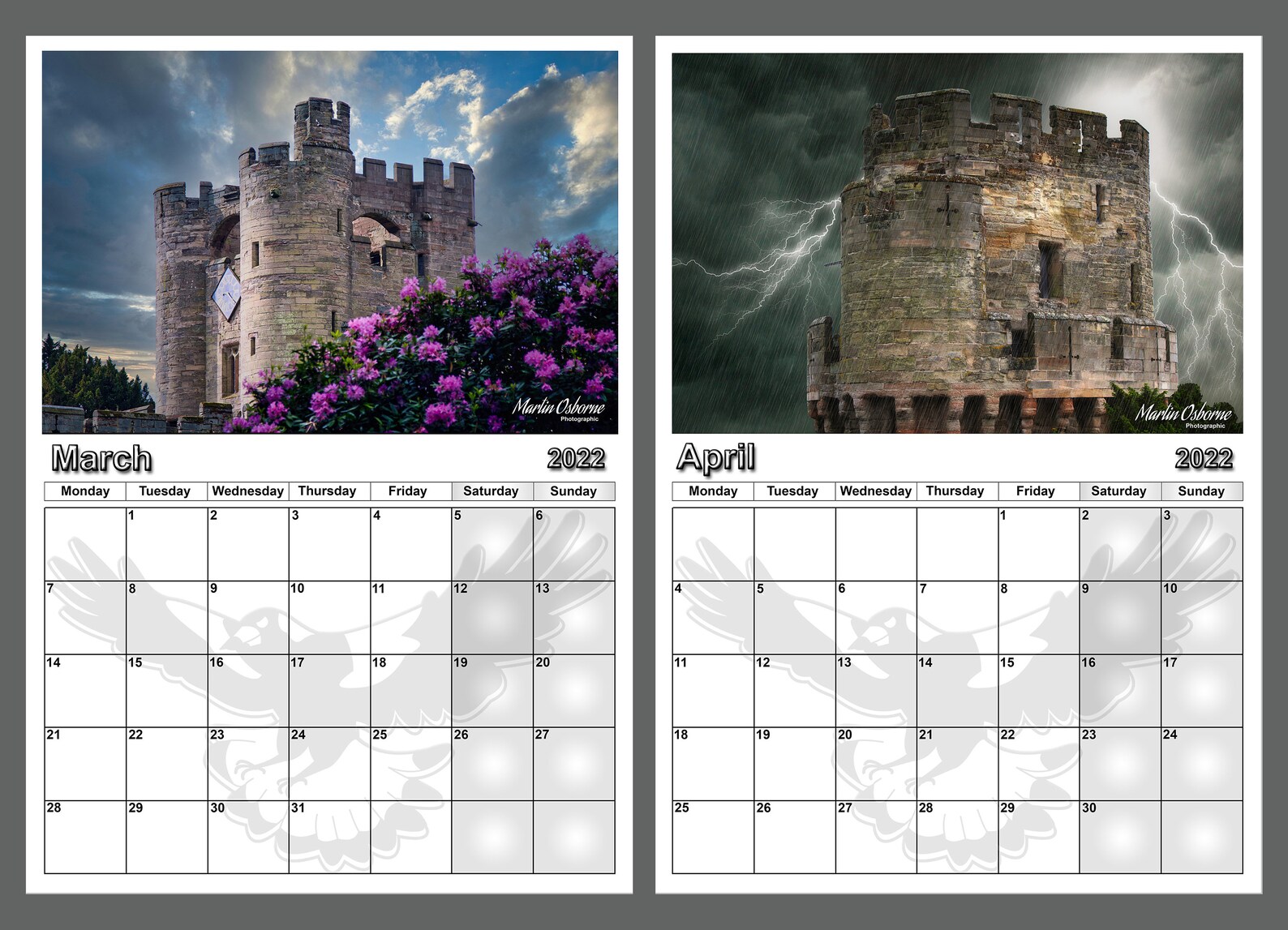 2022 Calendar Warwick Castle 14 Full Glossy Pages Available In Etsy
