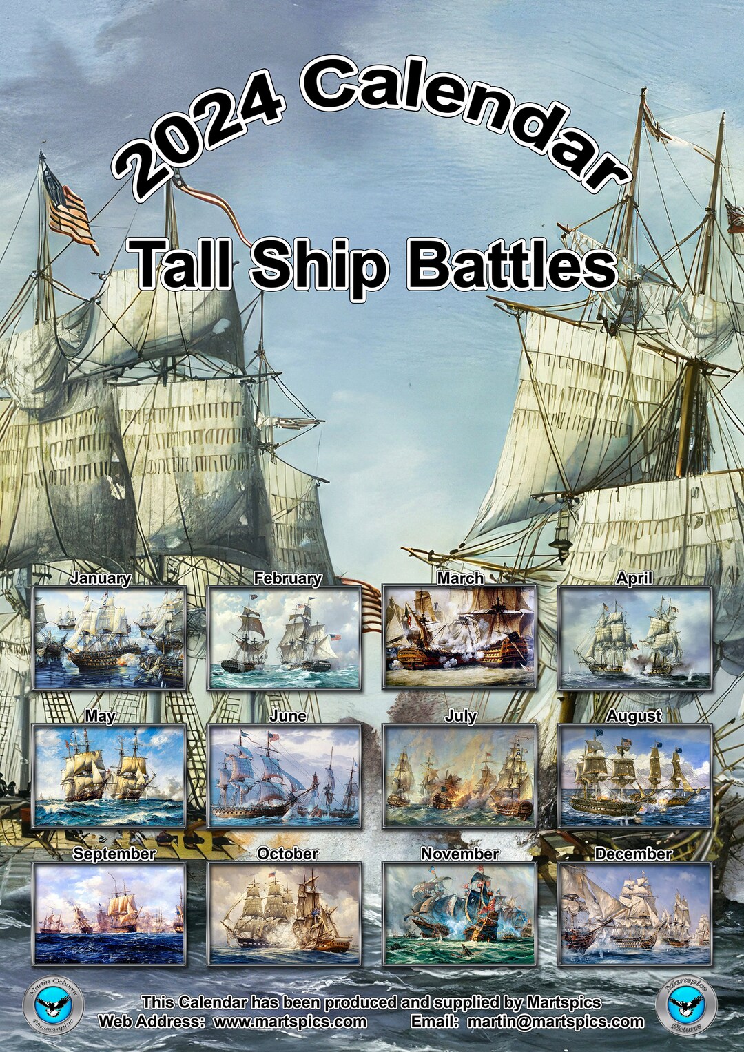 Kalender 2024 Jaarkalender Tall Ship Battles 14 volledig Etsy België