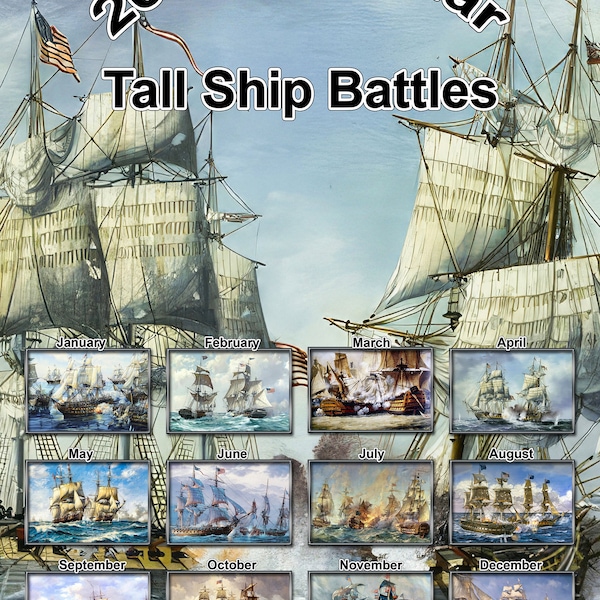 Tall Ship Calendar Etsy