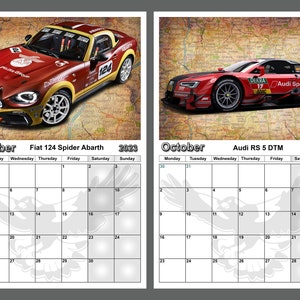 Dtm Calendrier 2023 Calendar 2023 Rally Cars Superimposed On British Road Maps | Etsy