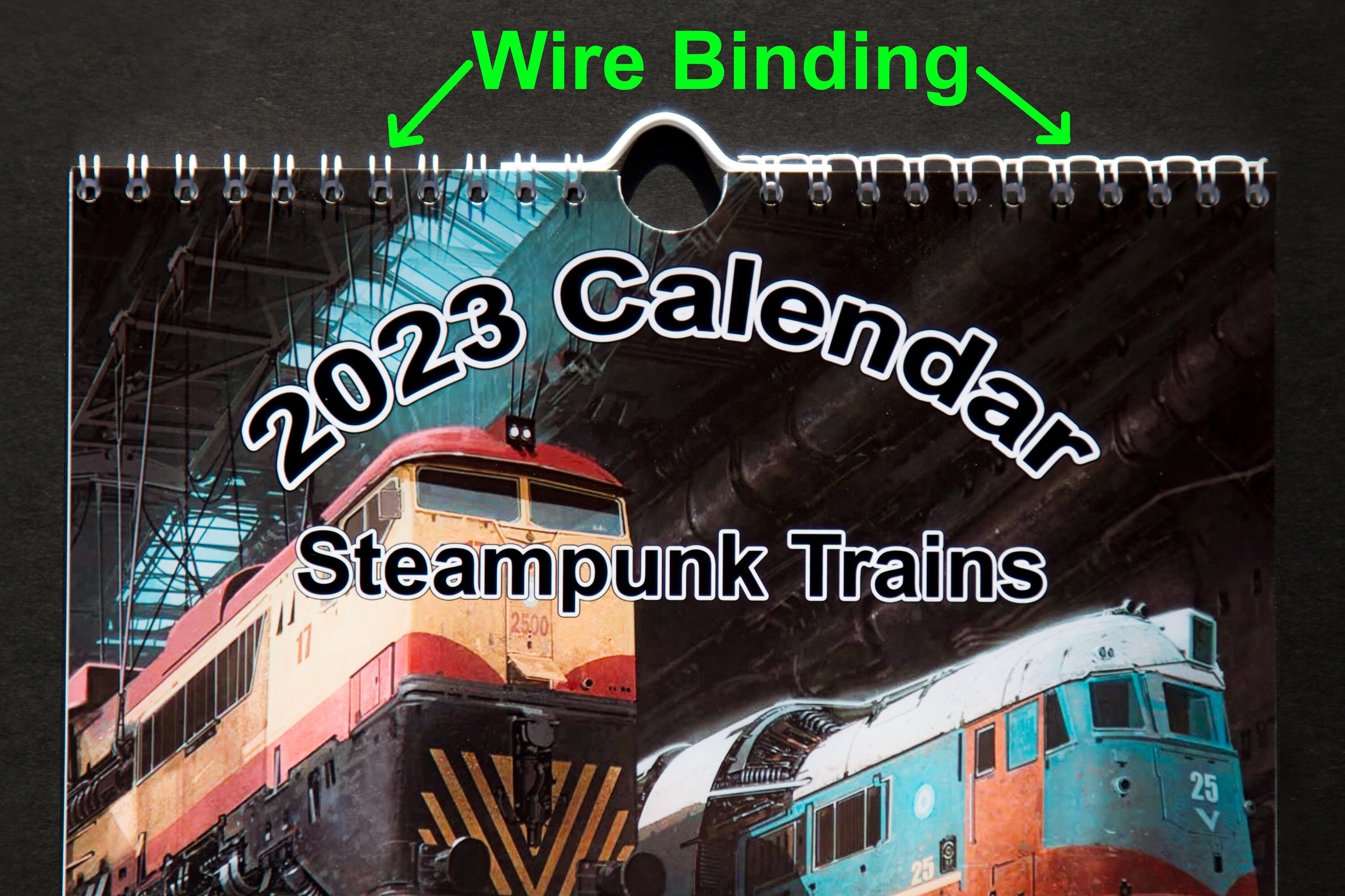 Steampunk Calendar 2023 Calendar 2023 Yearly Calendar Steampunk Train Pictures 14 Full | Etsy
