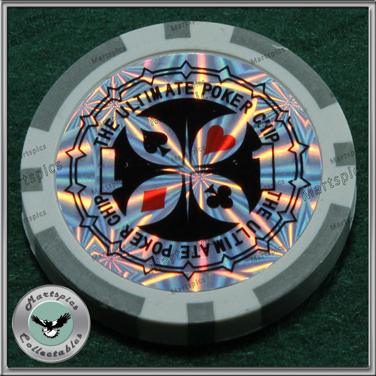 Poker Chip Keyring A Genuine Holographic Laser Printed Poker Etsy