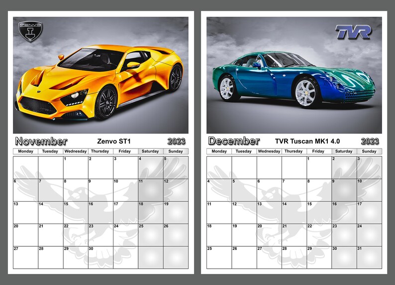 Calendario 2023 A Imprimir Licencia Carros Deportivos Fotos IMAGESEE