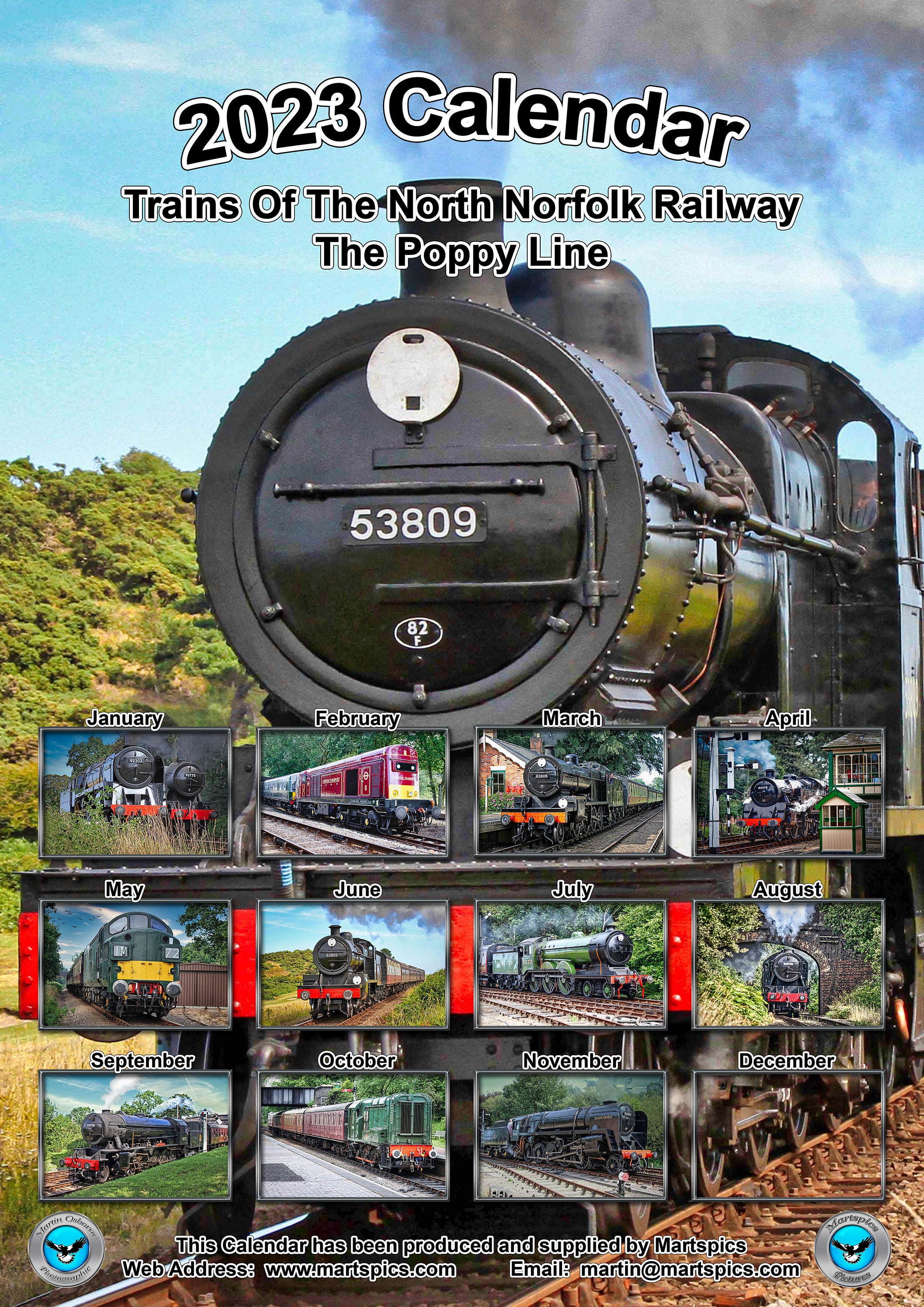 Calendrier Des Prix Sncf 2023 Calendrier 2023 Mettant En Vedette Les Trains Du North Norfolk | Etsy France