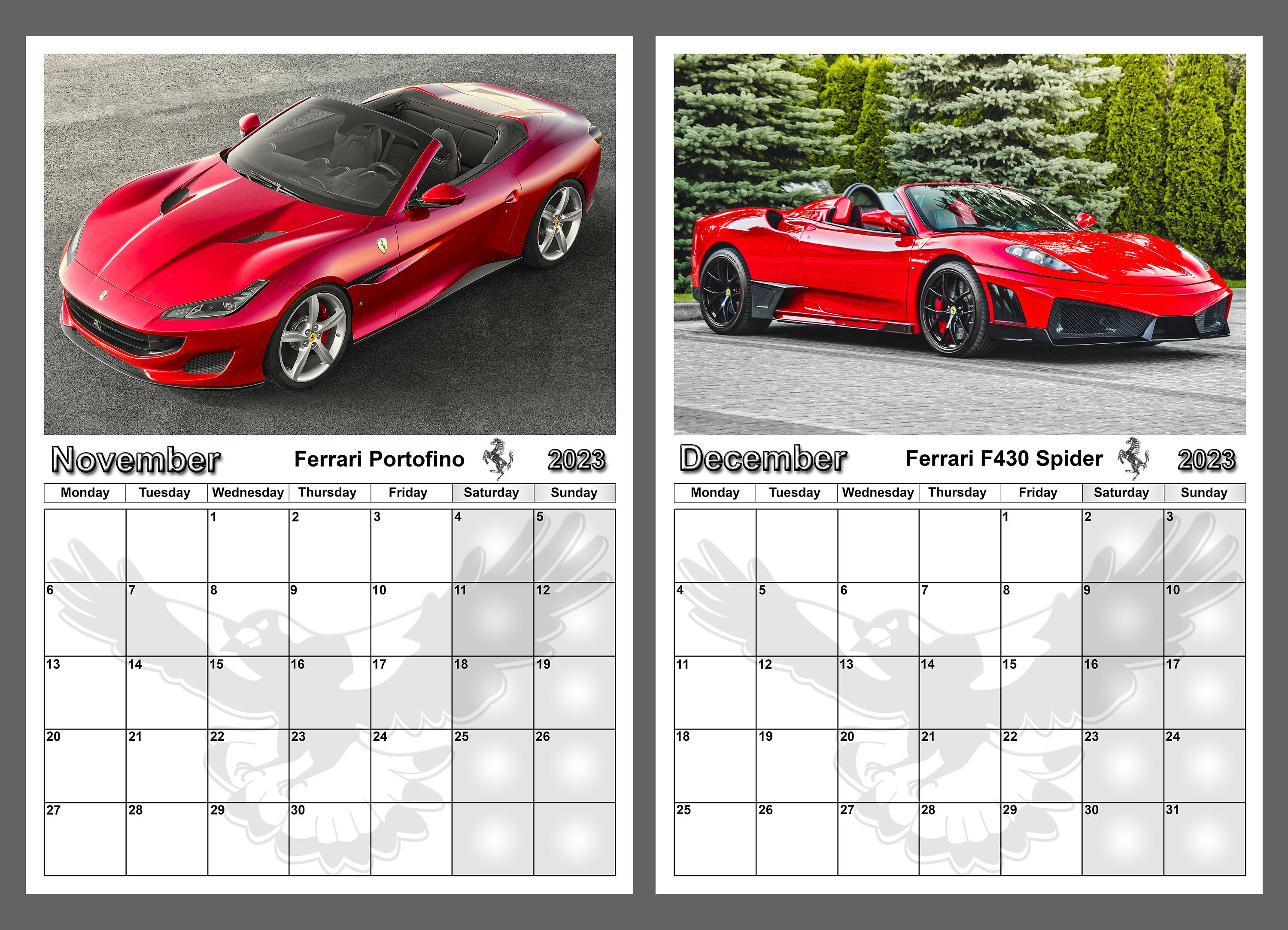 Bps Calendar 2023 Calendar 2023 Ferrari Sports Cars 14 Full Gloss A4 Size Pages | Etsy  Australia