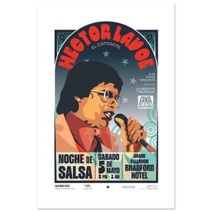 HECTOR LAVOE / Poster del concerto rimasterizzato / Poster in carta semi-lucida di alta qualità