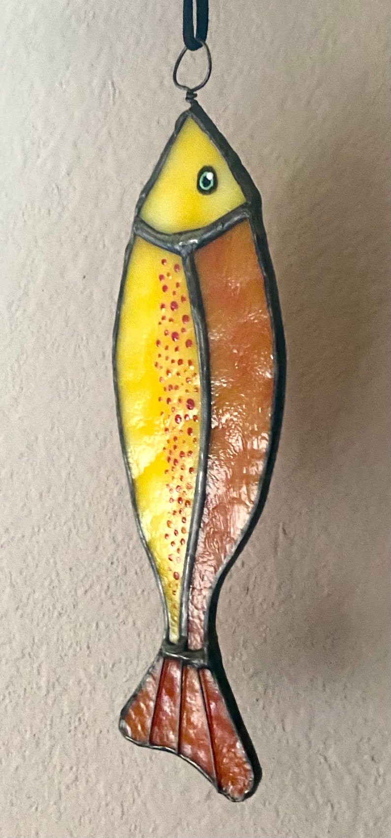 Stained Glass Window Suncatcher Bright Fish image 1