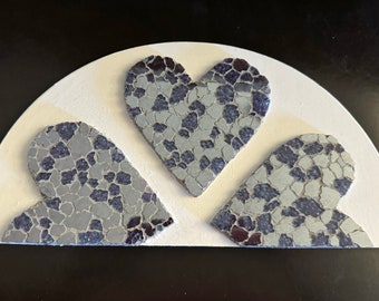 Sparkling Mosaic 3-Heart Panel