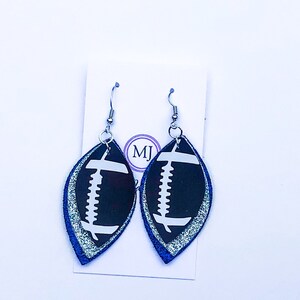 Dallas Cowboys Faux Leather and HTV teardrop Earrings