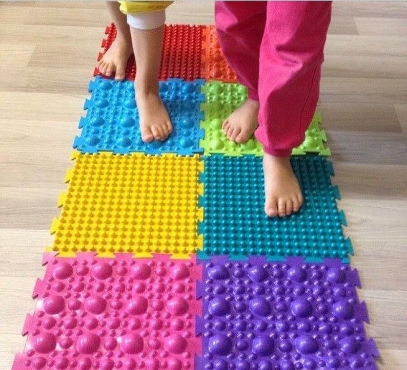 Sensory steps Kids Puzzle Baby Play mat set RAINBOW 7 Etsy