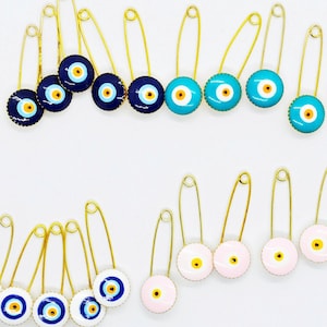 Evil Eye Pins For Baby, Turkish Evil Eye Wedding Favor, Baby Shower ideas, Evil Eye Protection , Evil Eye Beads For Koufeta Favor Bags