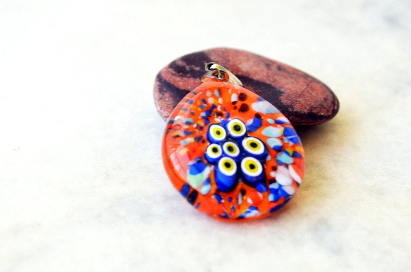 Evil Eye Glass Pendant Murano Glass Evil Eye Pendant Lamp Etsy