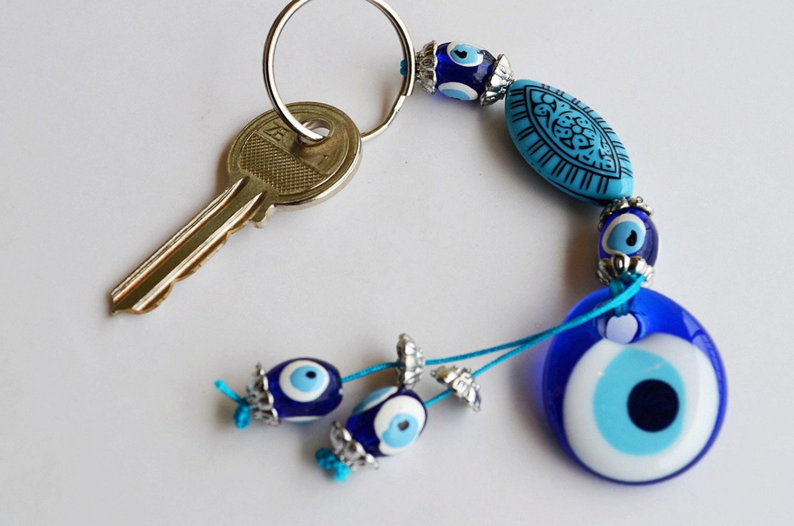 Turkish Evil Eye Keychain Evil Eye Accessories for Home Etsy