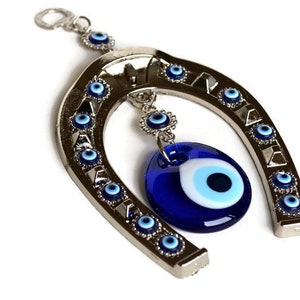 Evil Eye Wall Hanging, Horseshoe Wall Hanging, Turkish Evil Eye, Evil Eye Wall Decor Evil Eye Home Decor, good luck decor, Evil Eye For Home
