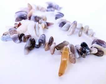 Collana In Agata Del Botswana Lavorata A Mano - Gioielli - Collane ... | Su MissHobby