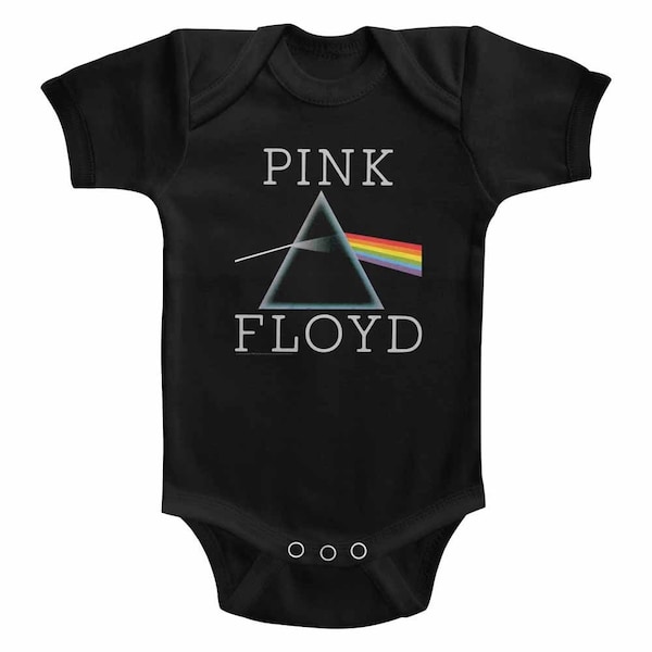 Kids Pink Floyd Dark Side of the Moon Prism Rock and Roll Music Onesie