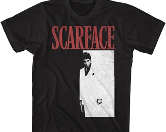 Scarface Movie Tony Cocaine Desk SIT BACK Adult Long Sleeve T-Shirt S-3XL