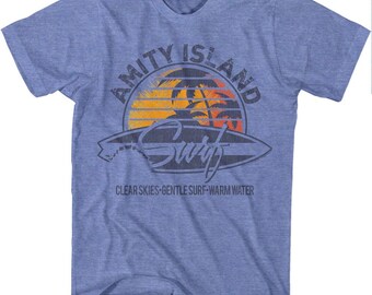 Jaws Amity Island Surf Movie Shirt