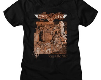 Aerosmith Toys In The Attic Rock and Roll Music Ladies Shirt