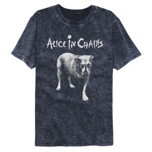 Alice in Chains Album Mineral Wash Colortone Rock and Roll Music Shirt