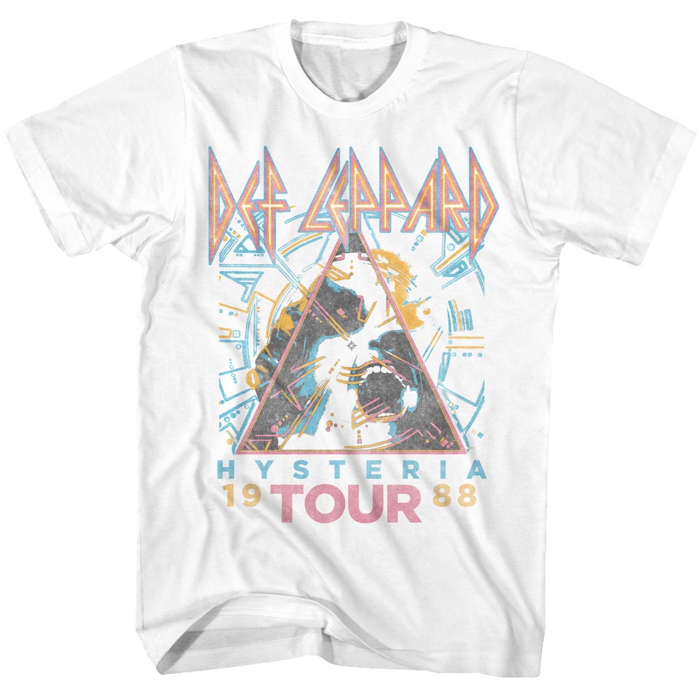 Discover Def Leppard Hysteria Tour 1988 Rock and Roll Music Shirt